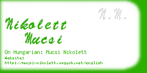 nikolett mucsi business card